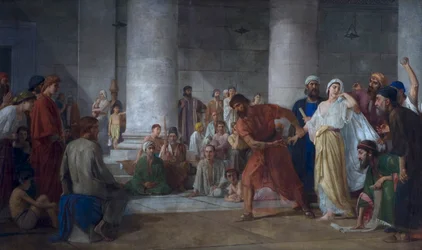 A Mulher Tirada no Adultério, depois de 1860 (óleo sobre tela)