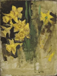 Daffodils (óleo sobre tela)