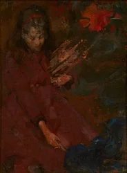 Juntando Lenha (óleo sobre tela)