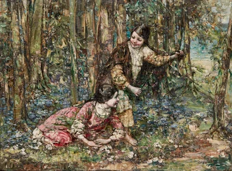 Girls In a Wood (óleo sobre tela)
