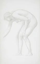 Nu feminino curvado
