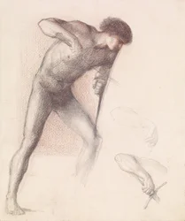 Série São Jorge - Nu Masculino - Estudo de São Jorge para &39;São Jorge matando o dragão&39;