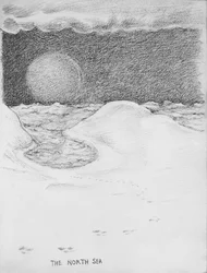 O Mar do Norte (lápis sobre papel)