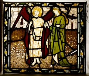 Painel Amor e Alcestis, Morris & Co. da "Lenda dos Bons Homens", de Geoffrey Chaucer, 1864
