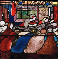 Morte de St Frideswide, 1859 (vitral)