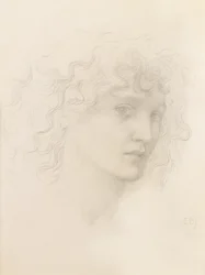 Chefe de May Morris (lápis)
