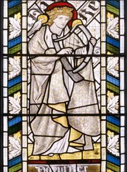 Rei David, detalhe da janela do leste, 1866 (vitral)