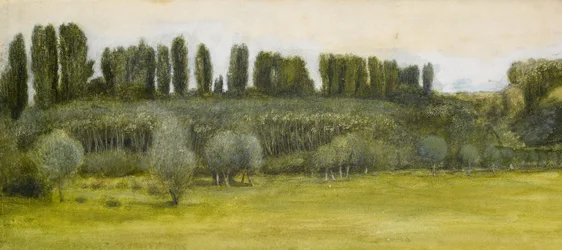 Paisagem com salgueiros e choupos, estudo