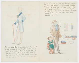 Carta para a neta do artista, Angela Thirkell (lápis sobre papel)