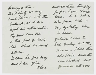 Carta para a neta do artista, Angela Thirkell (lápis sobre papel)