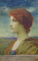 Retrato de Sarah Bernhardt (1844-1923) (pastel)