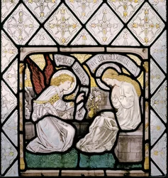 A Anunciação, detalhe da janela do leste, 1865 (vitral)