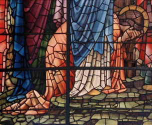 A Janela da Crucificação, detalhe, Maria Madalena, 1888 (vitral)