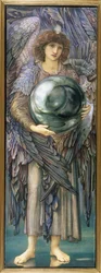 Os Dias da Criação: o Primeiro Dia, 1870-76 (wc, guache, concha ouro e tinta platina no painel coberto de linho preparado com zinco)