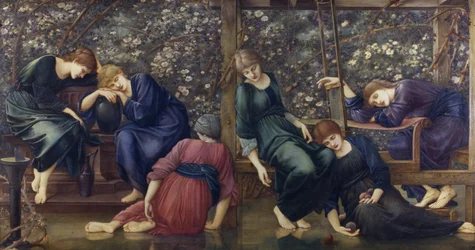 The Garden Court, da Briar Rose Series, c.1894 (óleo sobre tela)