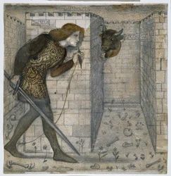 Theseus e o Minotauro no Labirinto