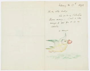 Valentine, Carta para a neta do artista, Angela Thirkell, 13 de fevereiro de 1892