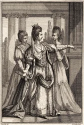 Mary Ann Yates como Cleópatra em Drydens All for Love c.1778