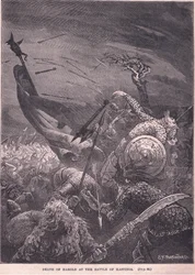 Morte de Harold na Batalha de Hastings AD 1066