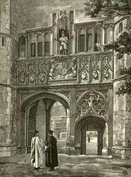 Gateway principal, Trinity College, final do século XIX.
