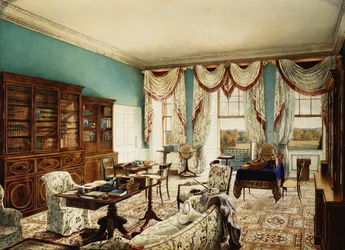 The Library, Binfield, Berkshire, com vista para o parque,