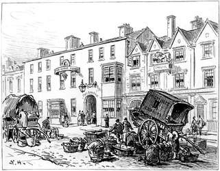 O hotel da casa vermelha, Stratford-upon-Avon, Warwickshire, 1885.