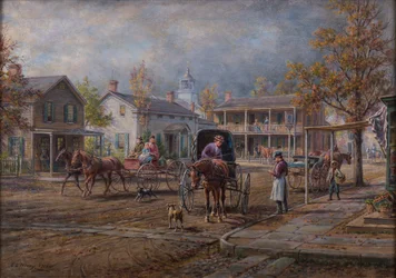 Uma rua da vila, 1916