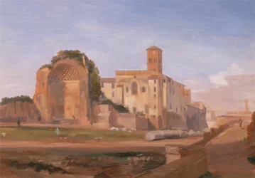 Templo de Vênus e Roma, Roma, 1840.