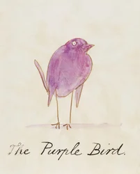 O Pássaro Roxo, de "Dezesseis Desenhos de Pássaros Comic"
