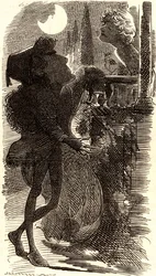 Henry Irving na cena da varanda de "Romeu e Julieta"
