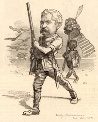 Ilustração com Henry Morton Stanley
