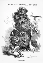 O último adeus a Erin, de &39;Punch&39;, c.1880