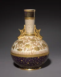 Vaso, fabricado pela Faience Manufacturing Company, EUA, c.1884-1887