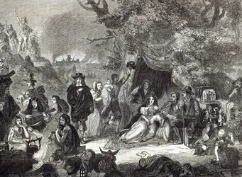 Highgate Fields durante o Grande Incêndio de Londres em 1666