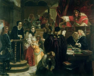 Juiz Jeffries (1648-89) Ataque a Abuso em Richard Baxter (1615-1691) em seu julgamento