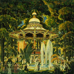 Gazebo no Central Park (óleo sobre tela)