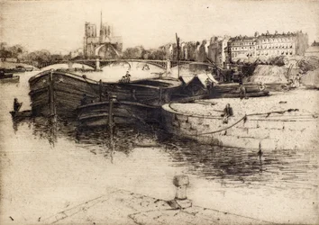 Vista de Notre Dame from the Seine (gravura)