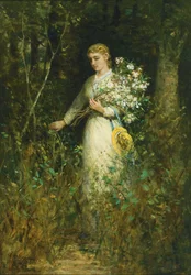 Senhora com buquê
