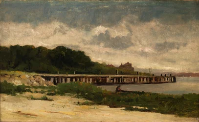 Paisagem sem título com cais, s.d.