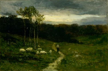 Mulher a caminhar por um caminho