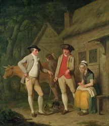 Vaca e bens da viúva Costard, divididos por impostos, são resgatados pela generosidade de Johnny Pearmain, 1782