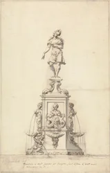 A Fonte de Diana, Bushy Park: Desenho original