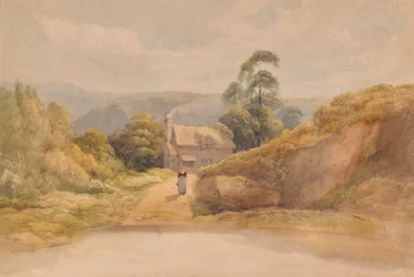 paisagem com casa de campo