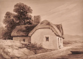 Paisagem com casa de campo