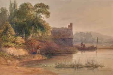 paisagem com casa de campo