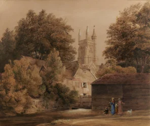 Vista perto de Winchester (Catedral ao fundo)