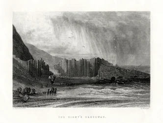 Calçada dos Gigantes, Condado de Antrim, Irlanda do Norte, 1884