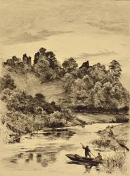 A Pomba: Castelo de Tutbury, c.1880 (gravura)