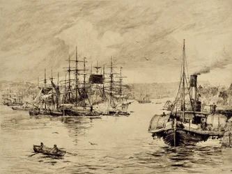 The Tyne: At Shields, c.1880 (gravura)