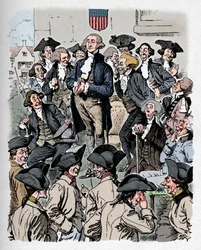 George Washington tentando contar uma mentira, c1900